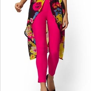 Never worn fuscia high-waist ankle pants